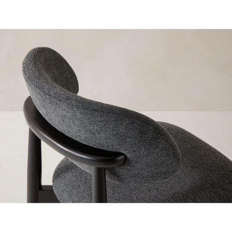 Essstuhl Efiie, gepolstert mit Strukturierter Stoff (BFT 39 Dark Grey) in Dunkelgrau, 48x51 cm – Bild 8