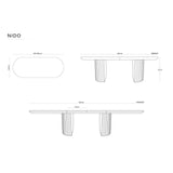 Extendable Table, "Nido", 12 Seats, Black Oak Veneer and Black Oak, 200/300x110x75

Made in Europe – Bild 2