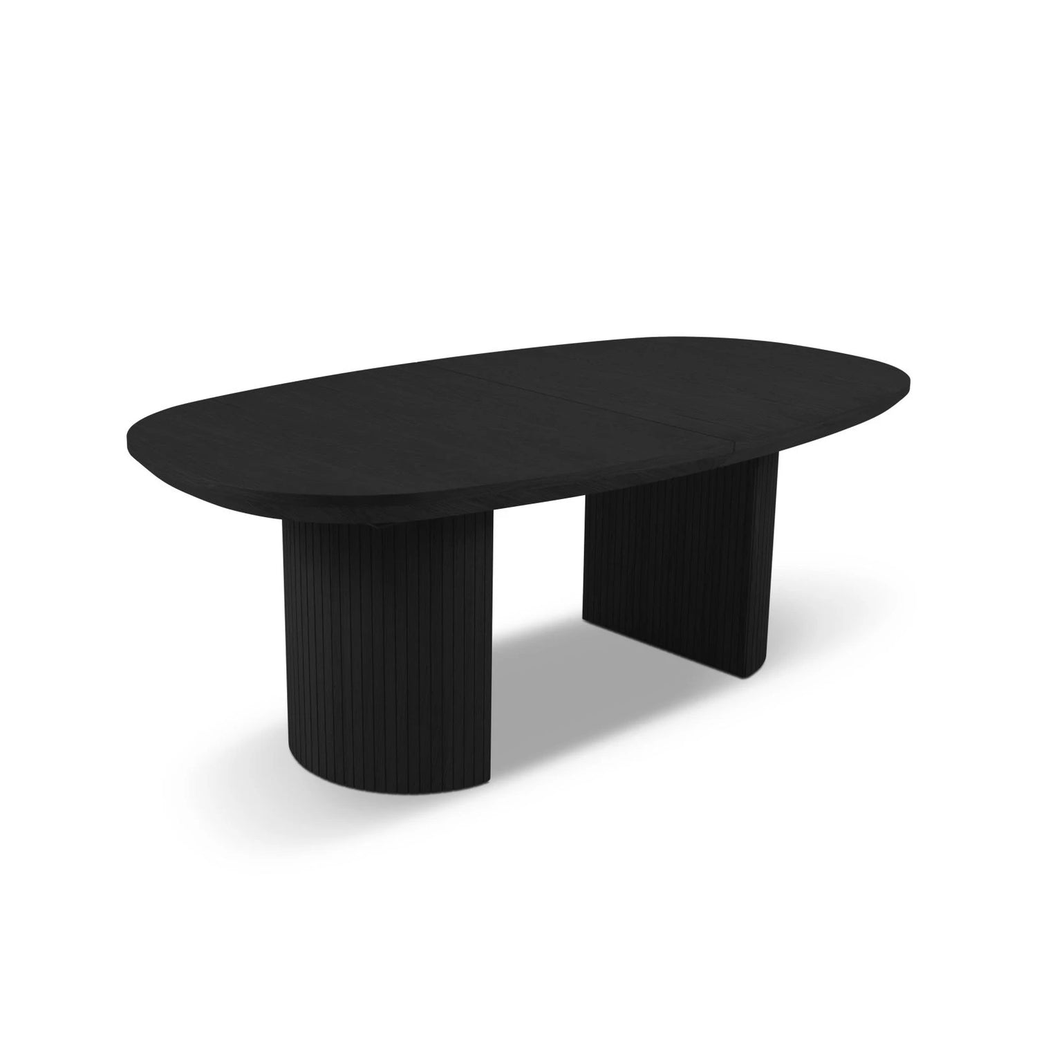 Extendable Table, "Nido", 12 Seats, Black Oak Veneer and Black Oak, 200/300x110x75

Made in Europe – Bild 6