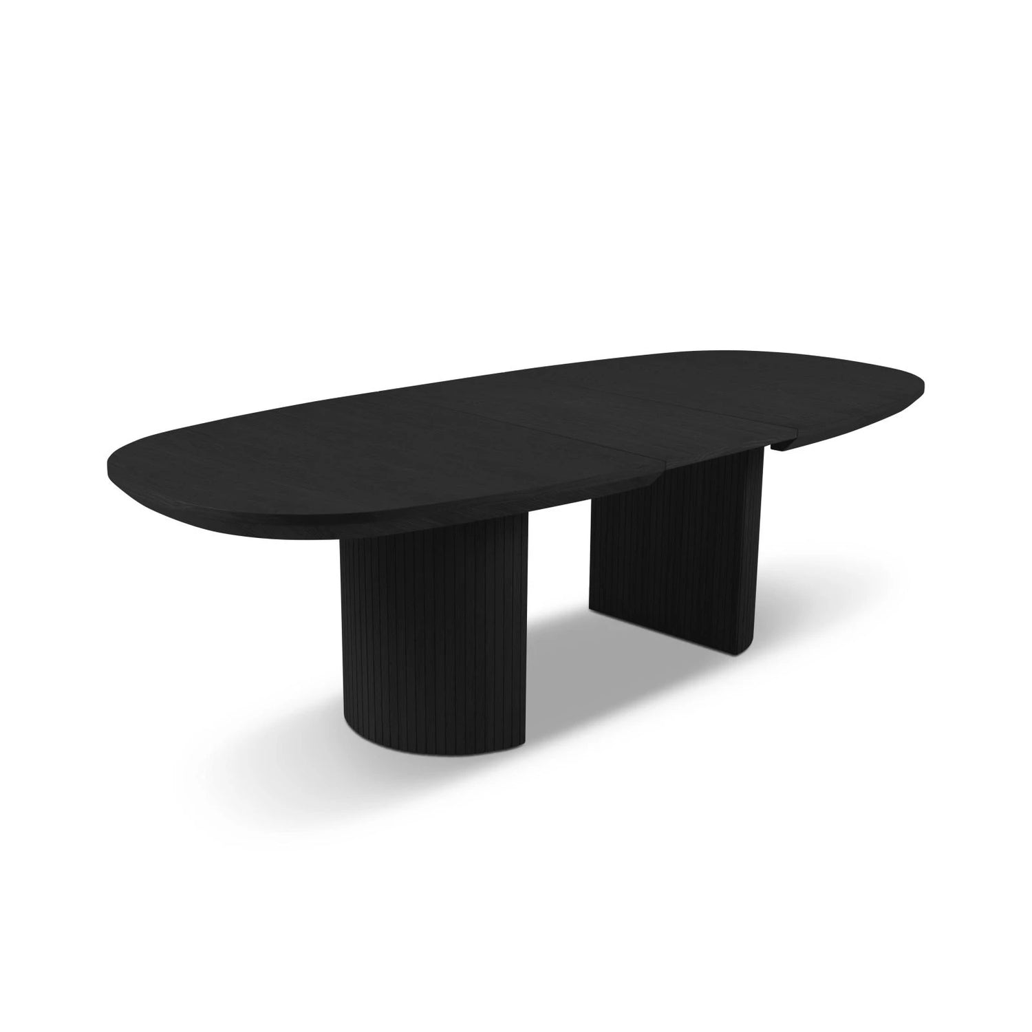Extendable Table, "Nido", 12 Seats, Black Oak Veneer and Black Oak, 200/300x110x75

Made in Europe – Bild 7