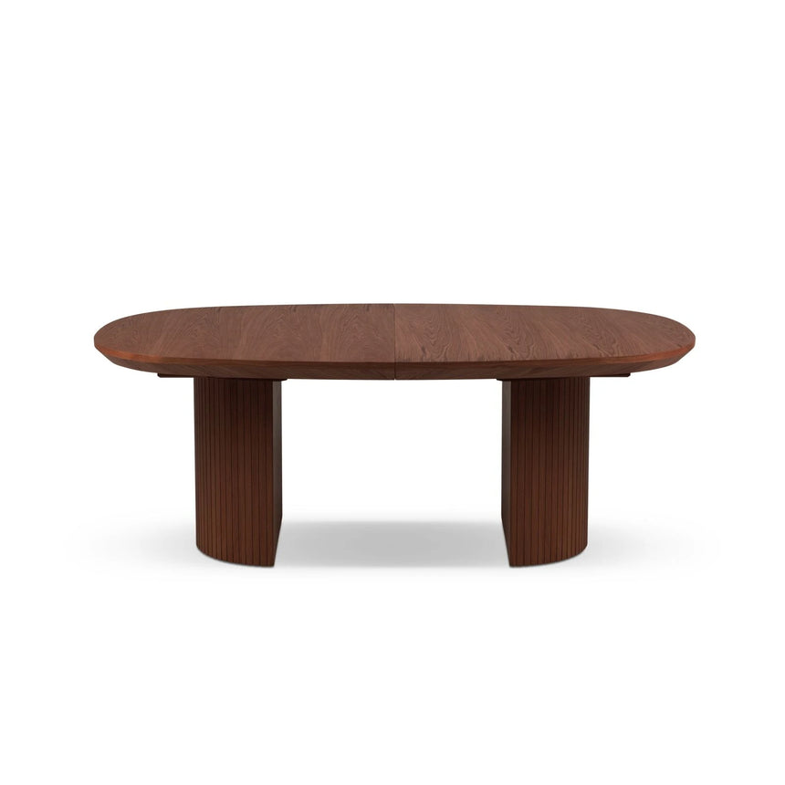 Extendable Table, "Nido", 12 Seats, Dark Oak Veneer and Dark Brown Oak, 200/300x110x75

Made in Europe – Bild 1