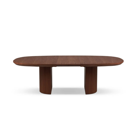Extendable Table, "Nido", 12 Seats, Dark Oak Veneer and Dark Brown Oak, 200/300x110x75

Made in Europe – Bild 3
