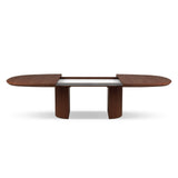 Extendable Table, "Nido", 12 Seats, Dark Oak Veneer and Dark Brown Oak, 200/300x110x75

Made in Europe – Bild 4