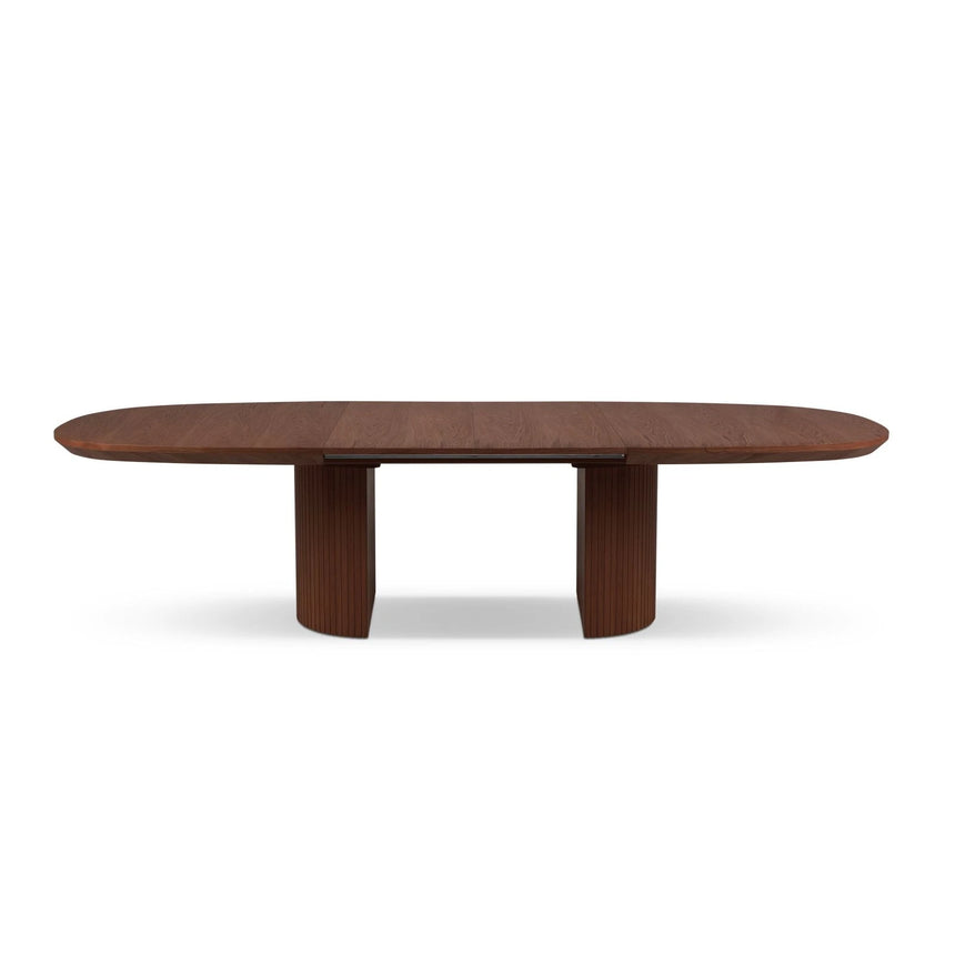 Extendable Table, "Nido", 12 Seats, Dark Oak Veneer and Dark Brown Oak, 200/300x110x75

Made in Europe – Bild 5