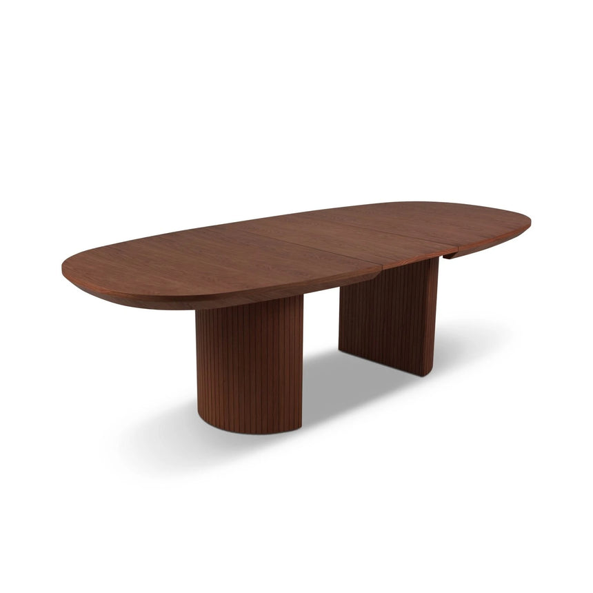 Extendable Table, "Nido", 12 Seats, Dark Oak Veneer and Dark Brown Oak, 200/300x110x75

Made in Europe – Bild 7