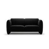 Georgia 2-Sitzer Sofa aus Samt (Magic Velvet 2219) in Schwarz, 168x90 cm – Bild 1