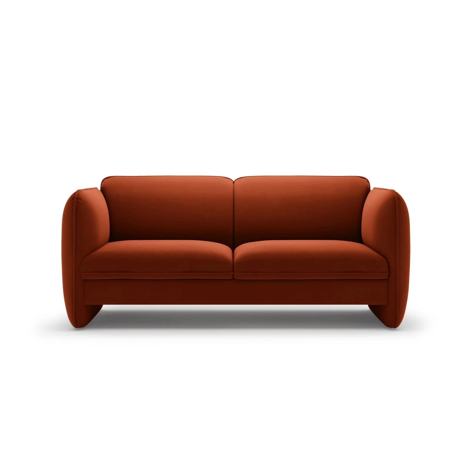 Georgia 2-Sitzer Sofa aus Samt (Magic Velvet 2285) in Kastanienbraun, 168x90 cm – Bild 1