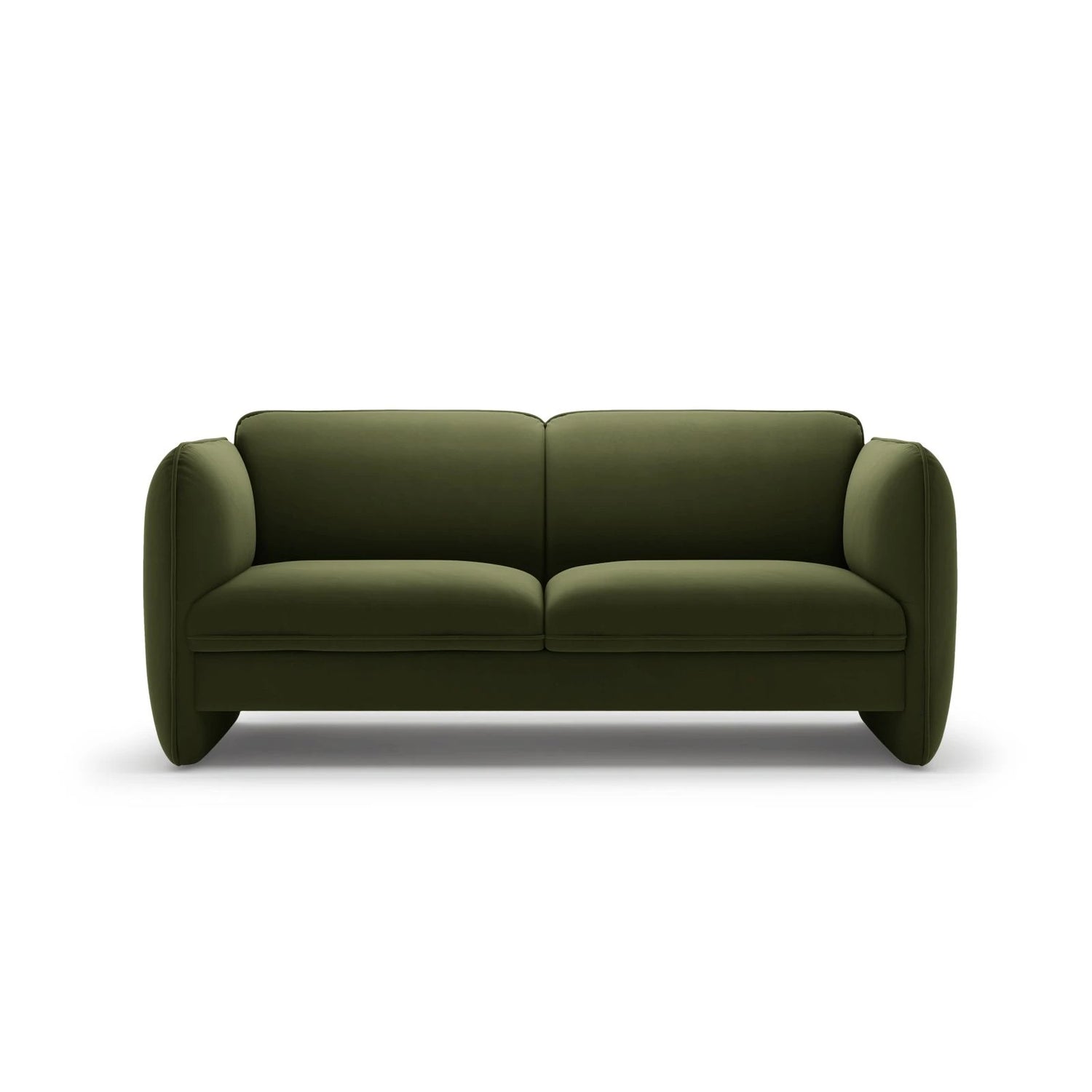 Georgia 2-Sitzer Sofa aus Samt (Magic Velvet 2295) in Armeegrün, 168x90 cm – Bild 1