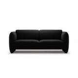 Georgia 3-Sitzer Sofa aus Samt (Magic Velvet 2219) in Schwarz, 204x90 cm – Bild 1