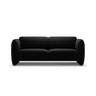 Georgia 3-Sitzer Sofa aus Samt (Magic Velvet 2219) in Schwarz, 204x90 cm – Bild 1