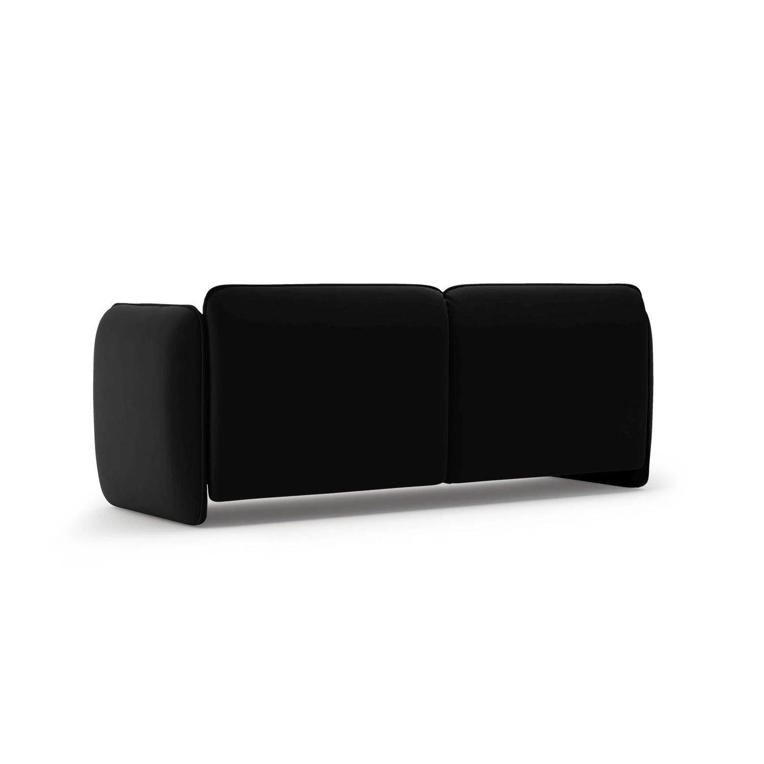Georgia 3-Sitzer Sofa aus Samt (Magic Velvet 2219) in Schwarz, 204x90 cm – Bild 3