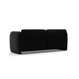 Georgia 3-Sitzer Sofa aus Samt (Magic Velvet 2219) in Schwarz, 204x90 cm – Bild 3