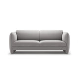 Georgia 3-Sitzer Sofa aus Samt (Magic Velvet 2239) in Hellgrau, 204x90 cm – Bild 1