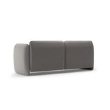 Georgia 3-Sitzer Sofa aus Samt (Magic Velvet 2241) in Dunkelgrau, 204x90 cm – Bild 3