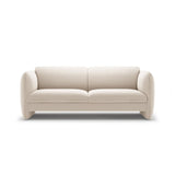 Georgia 3-Sitzer Sofa aus Samt (Magic Velvet 2256) in Elfenbein, 204x90 cm – Bild 1