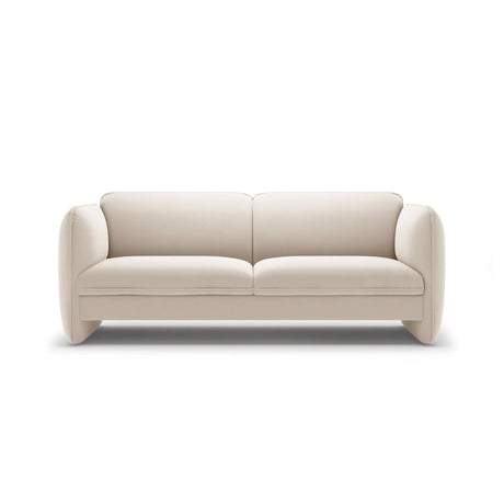 Georgia 3-Sitzer Sofa aus Samt (Magic Velvet 2256) in Elfenbein, 204x90 cm – Bild 1