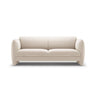 Georgia 3-Sitzer Sofa aus Samt (Magic Velvet 2256) in Elfenbein, 204x90 cm – Bild 1
