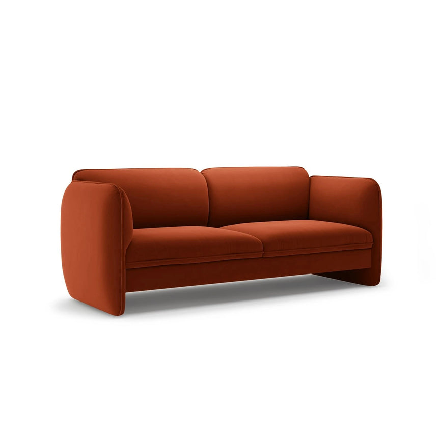 Georgia 3-Sitzer Sofa aus Samt (Magic Velvet 2285) in Kastanienbraun, 204x90 cm – Bild 2
