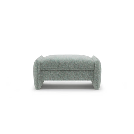 Georgia Pouf aus Chenille (SILENCIO 72) in Gedämpftes Blau, 95x70 cm – Bild 1