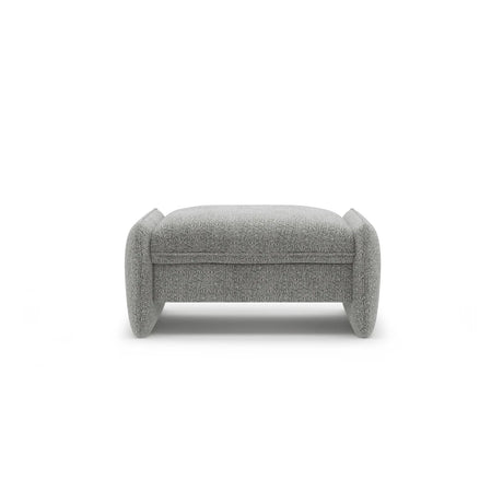 Georgia Pouf aus Chenille (SILENCIO 86) in Grau, 95x70 cm – Bild 1