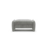 Georgia Pouf aus Chenille (SILENCIO 86) in Grau, 95x70 cm – Bild 1