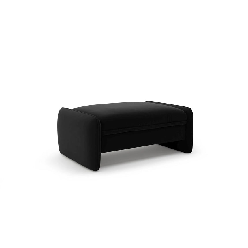 Georgia Pouf aus Samt (Magic Velvet 2219) in Schwarz, 115x70 cm – Bild 2