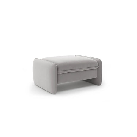 Georgia Pouf aus Samt (Magic Velvet 2239) in Hellgrau, 95x70 cm – Bild 2