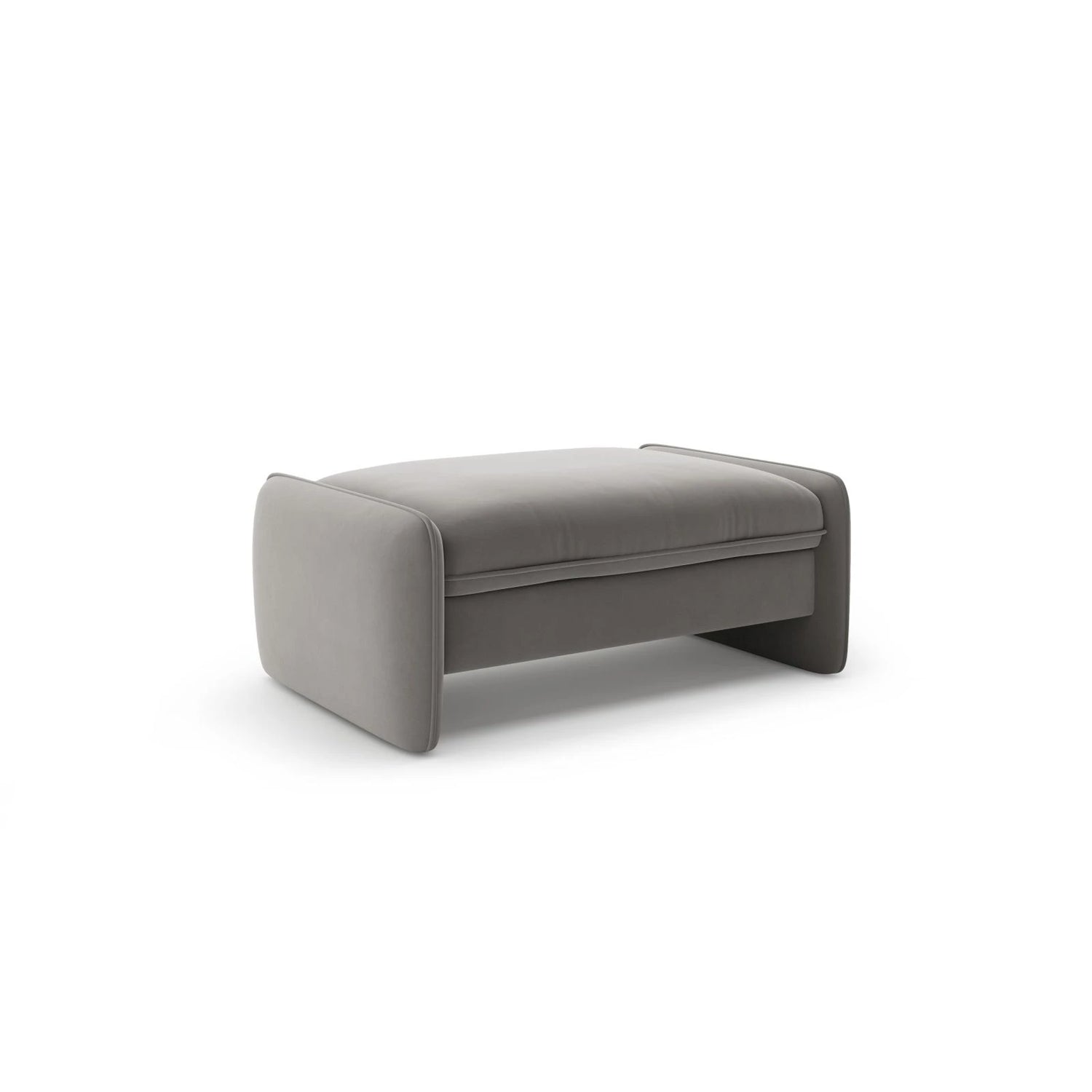Georgia Pouf aus Samt (Magic Velvet 2241) in Dunkelgrau, 115x70 cm – Bild 2