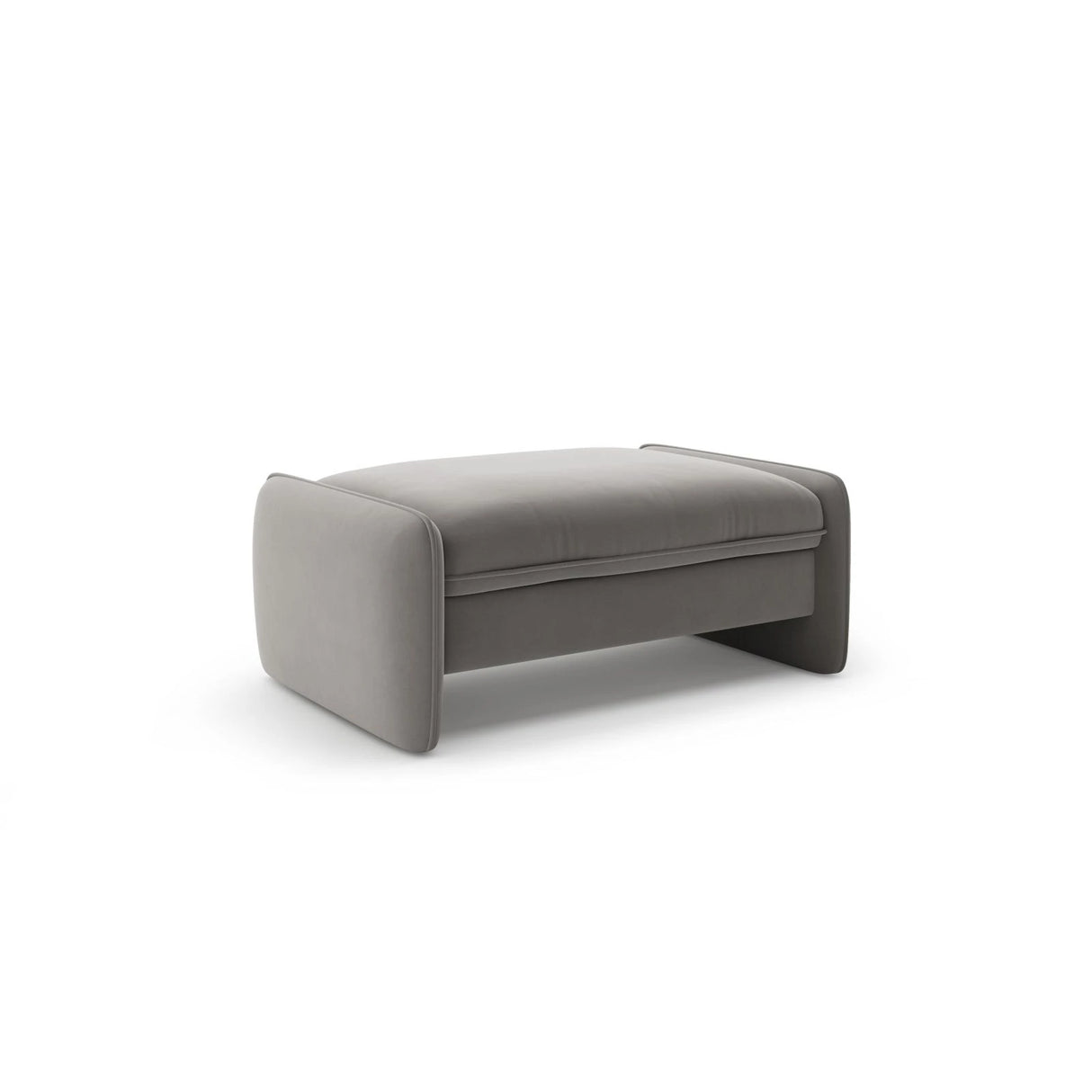 Georgia Pouf aus Samt (Magic Velvet 2241) in Dunkelgrau, 115x70 cm – Bild 2