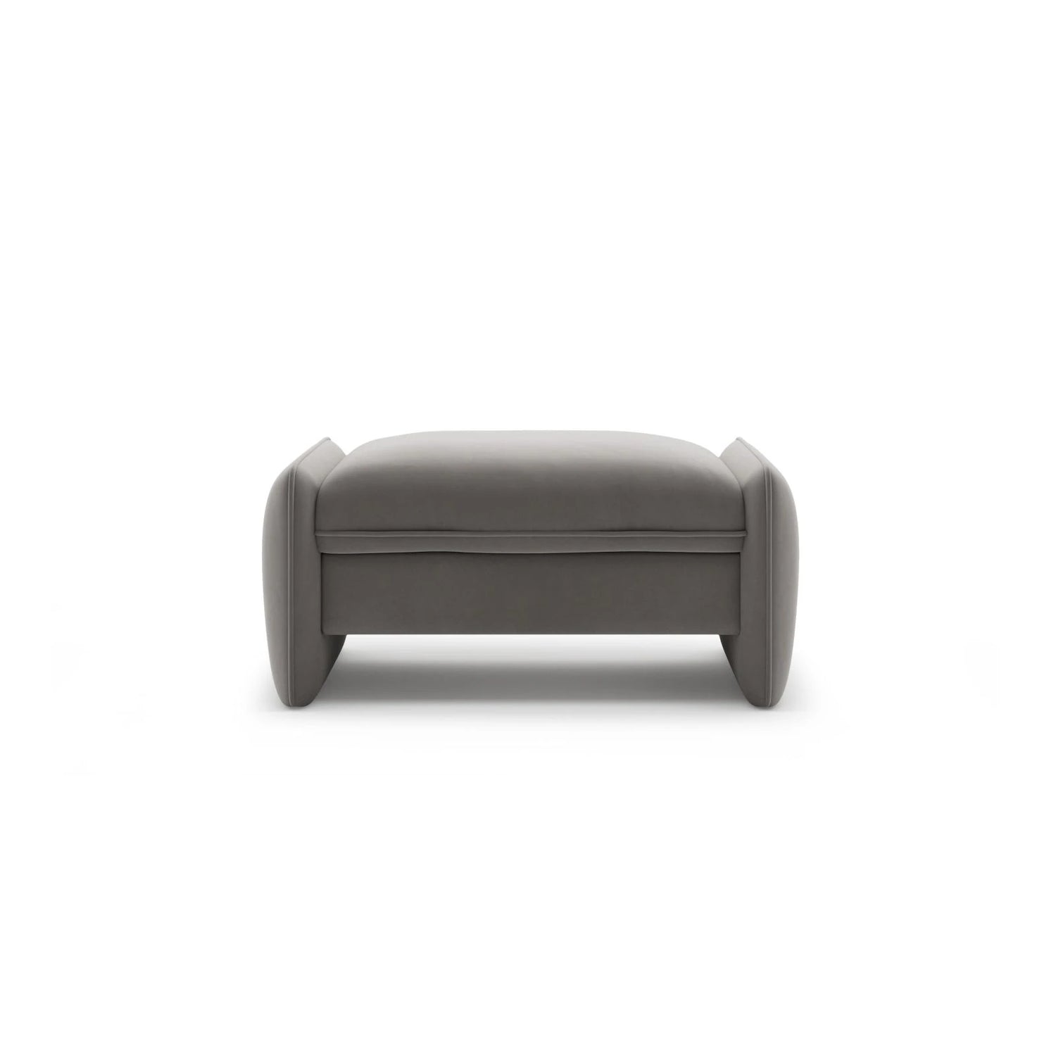 Georgia Pouf aus Samt (Magic Velvet 2241) in Dunkelgrau, 95x70 cm – Bild 1