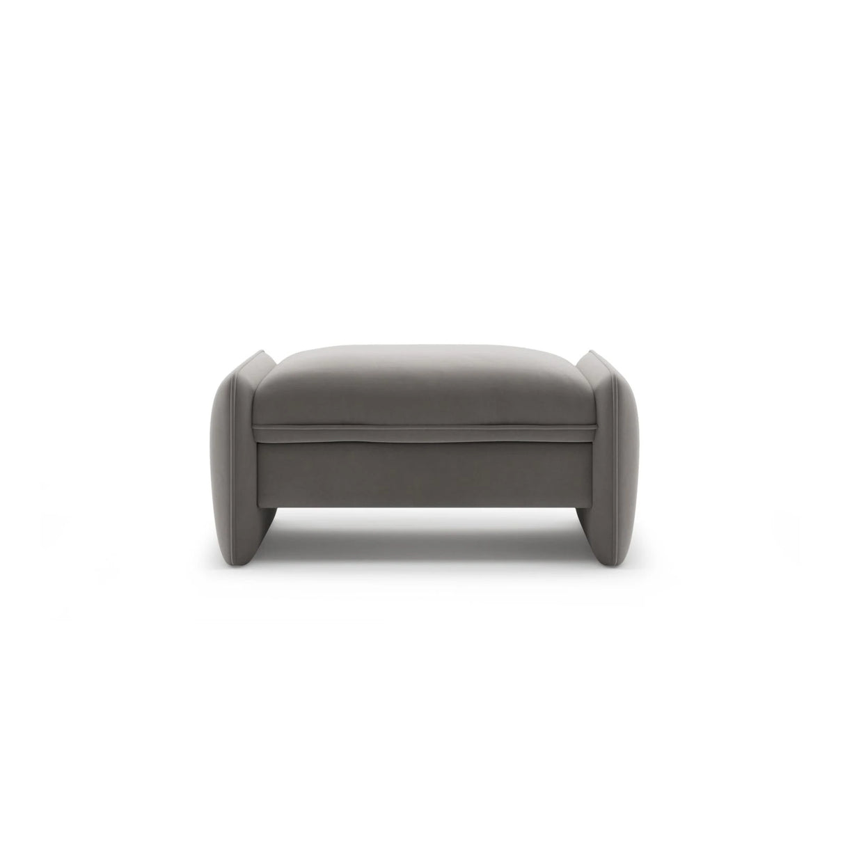 Georgia Pouf aus Samt (Magic Velvet 2241) in Dunkelgrau, 95x70 cm – Bild 1