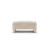 Georgia Pouf aus Samt (Magic Velvet 2256) in Elfenbein, 95x70 cm – Bild 1