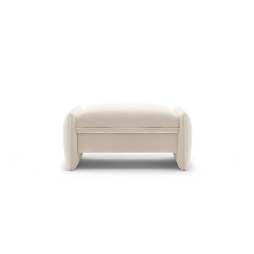 Georgia Pouf aus Samt (Magic Velvet 2256) in Elfenbein, 95x70 cm – Bild 1