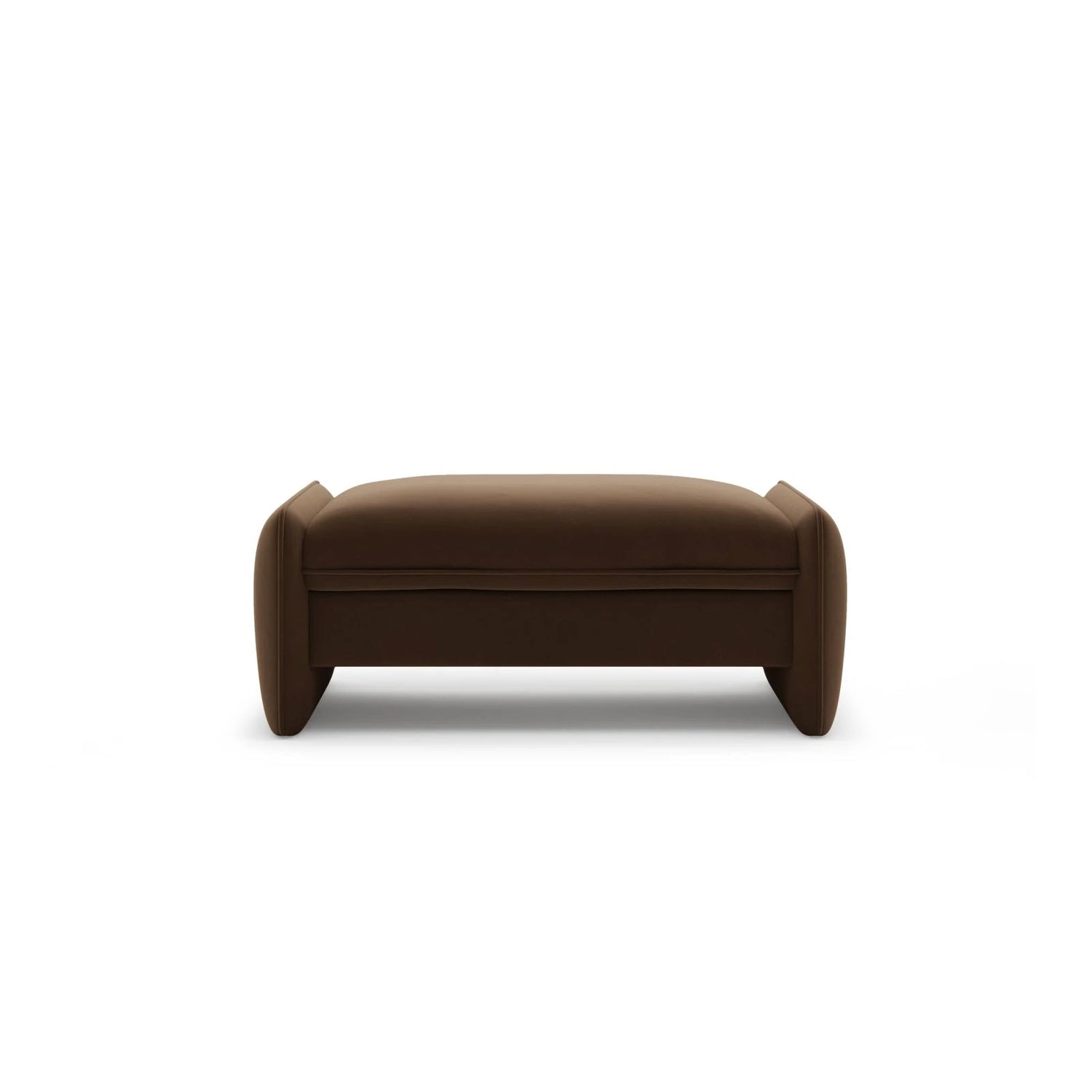 Georgia Pouf aus Samt (Magic Velvet 2299) in Schokolade, 115x70 cm – Bild 1