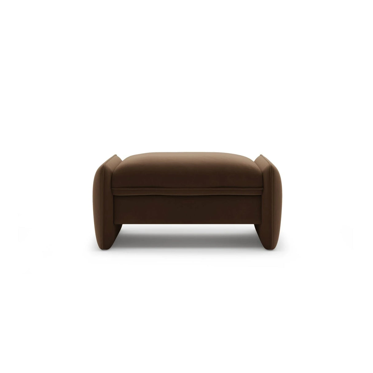 Georgia Pouf aus Samt (Magic Velvet 2299) in Schokolade, 95x70 cm – Bild 1