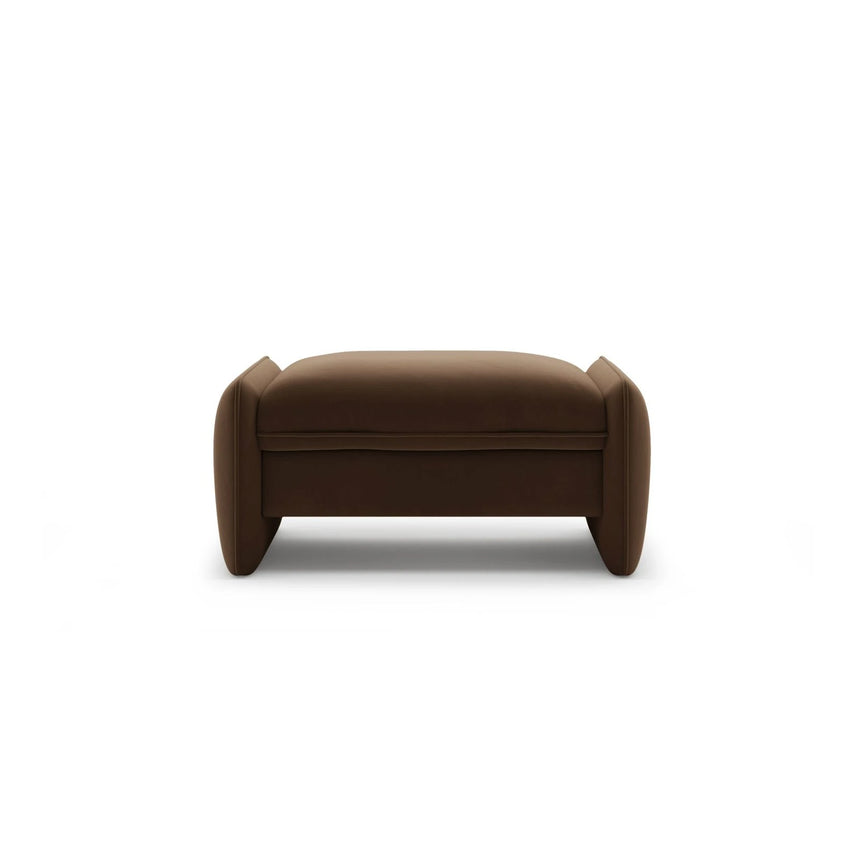 Georgia Pouf aus Samt (Magic Velvet 2299) in Schokolade, 95x70 cm – Bild 1