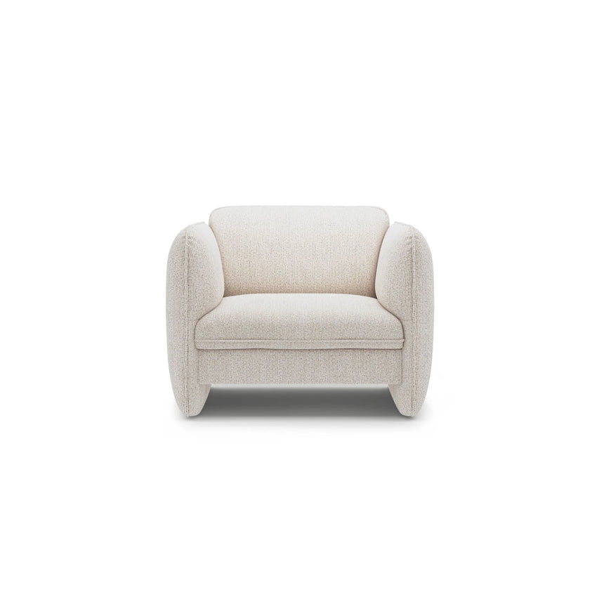Georgia Sessel aus Chenille (SILENCIO 06) in Leichtes Beige, 105x90 cm – Bild 1