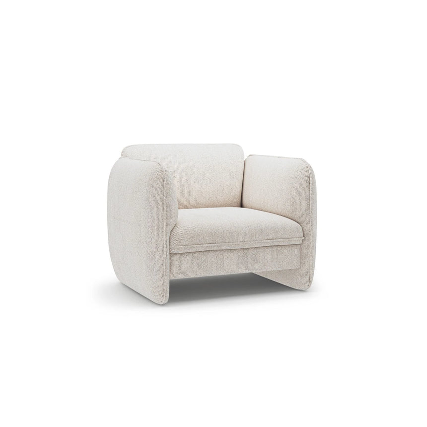 Georgia Sessel aus Chenille (SILENCIO 06) in Leichtes Beige, 105x90 cm – Bild 2
