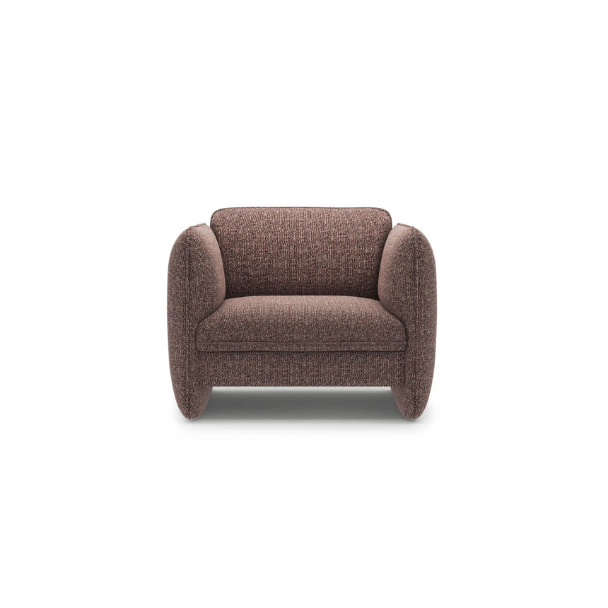 Georgia Sessel aus Chenille (SILENCIO 27) in Braun, 105x90 cm – Bild 1