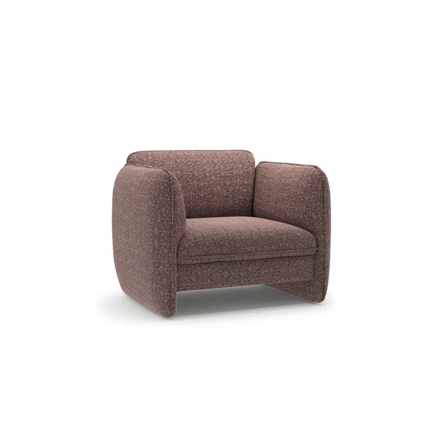 Georgia Sessel aus Chenille (SILENCIO 27) in Braun, 105x90 cm – Bild 2