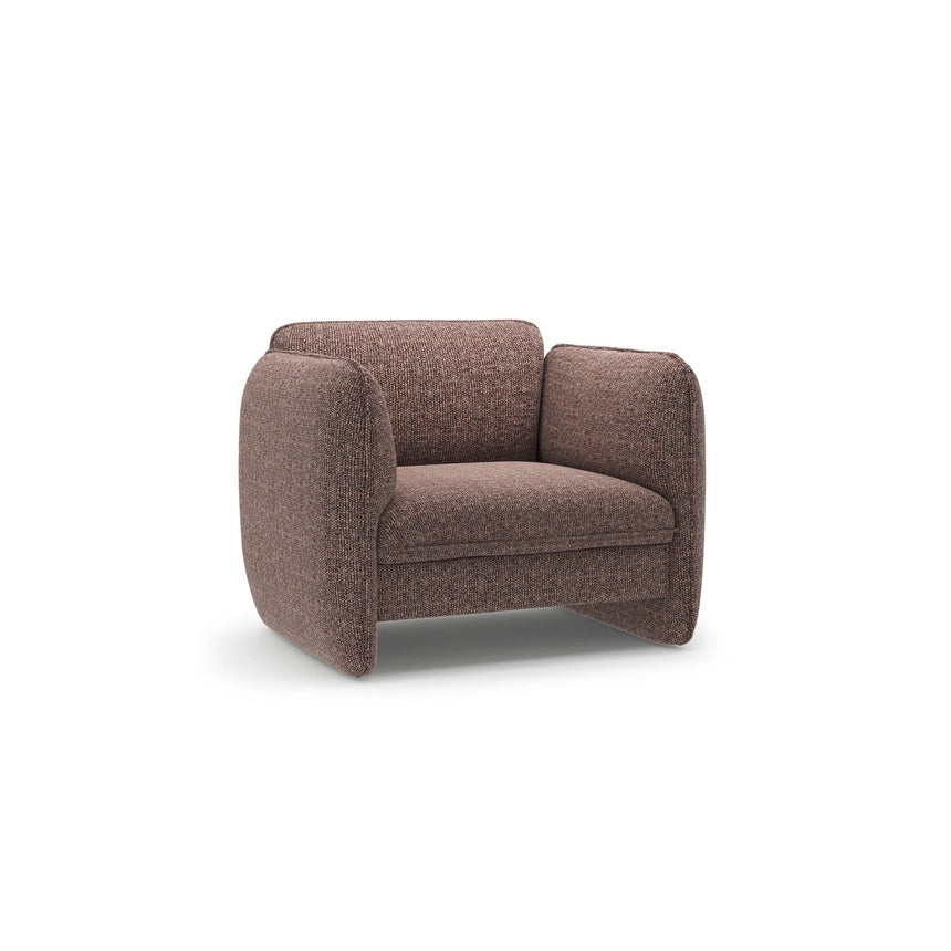 Georgia Sessel aus Chenille (SILENCIO 27) in Braun, 105x90 cm – Bild 2