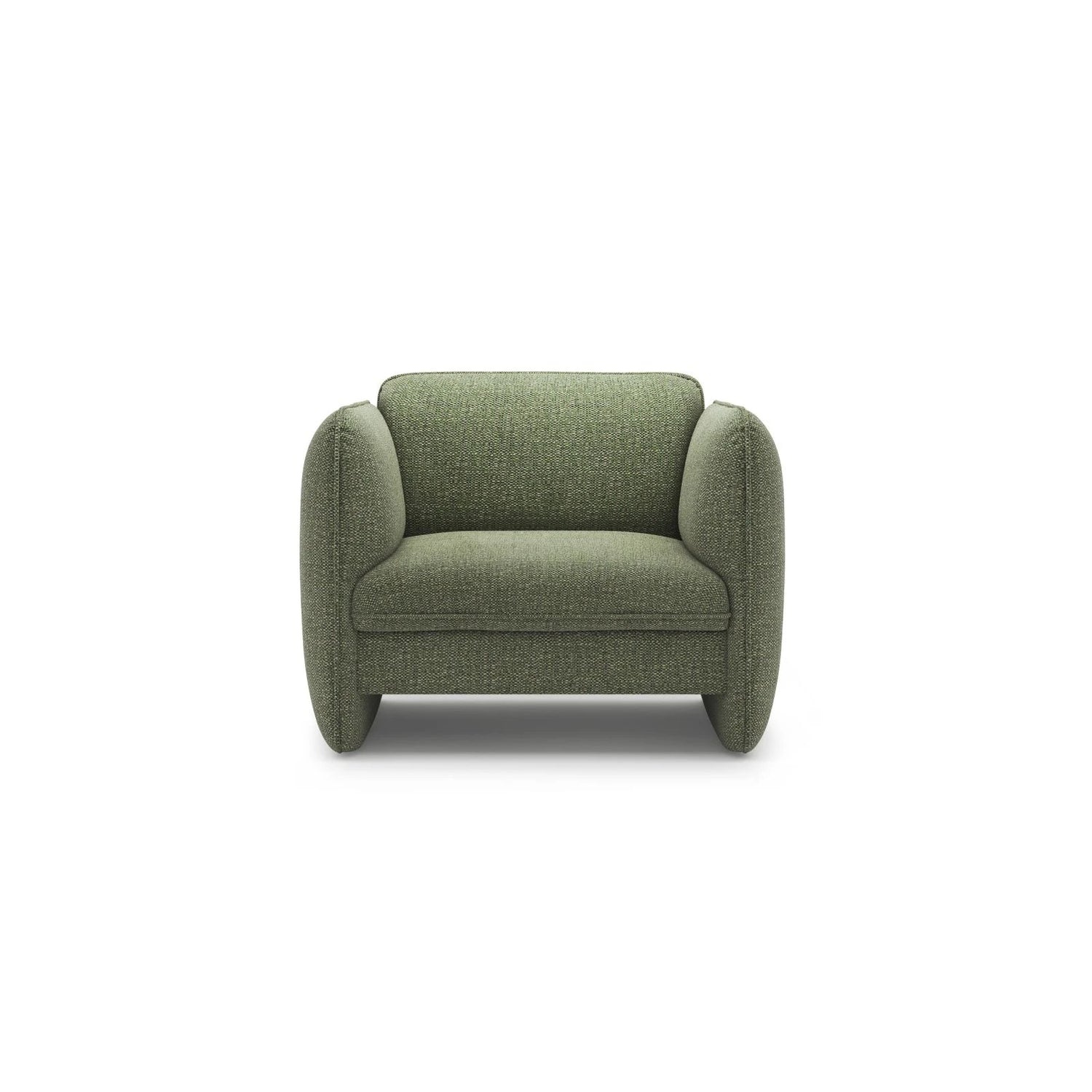 Georgia Sessel aus Chenille (SILENCIO 34) in Grün, 105x90 cm – Bild 1