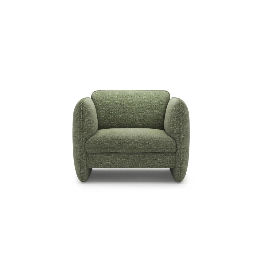 Georgia Sessel aus Chenille (SILENCIO 34) in Grün, 105x90 cm – Bild 1