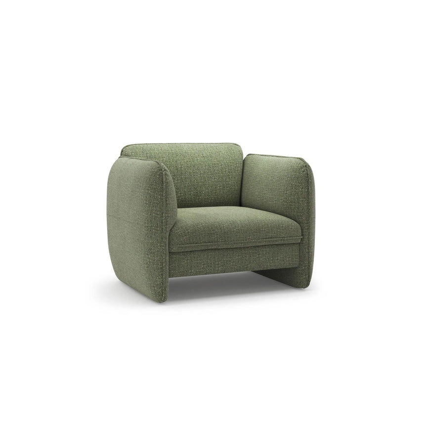 Georgia Sessel aus Chenille (SILENCIO 34) in Grün, 105x90 cm – Bild 2