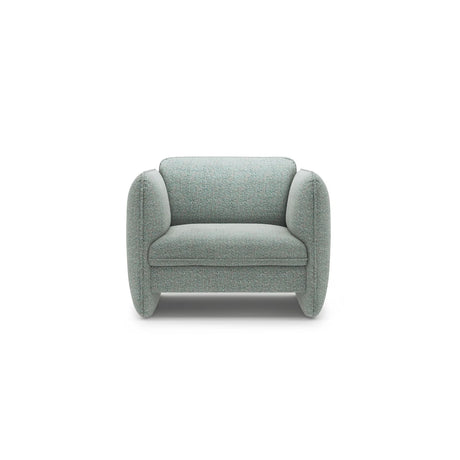 Georgia Sessel aus Chenille (SILENCIO 72) in Gedämpftes Blau, 105x90 cm – Bild 1
