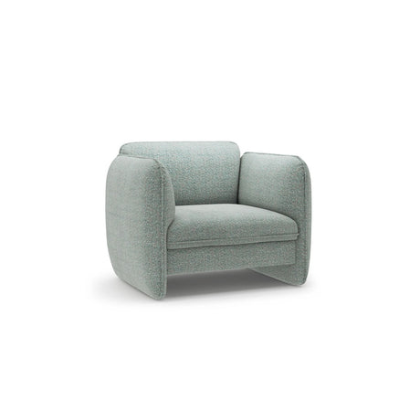 Georgia Sessel aus Chenille (SILENCIO 72) in Gedämpftes Blau, 105x90 cm – Bild 2