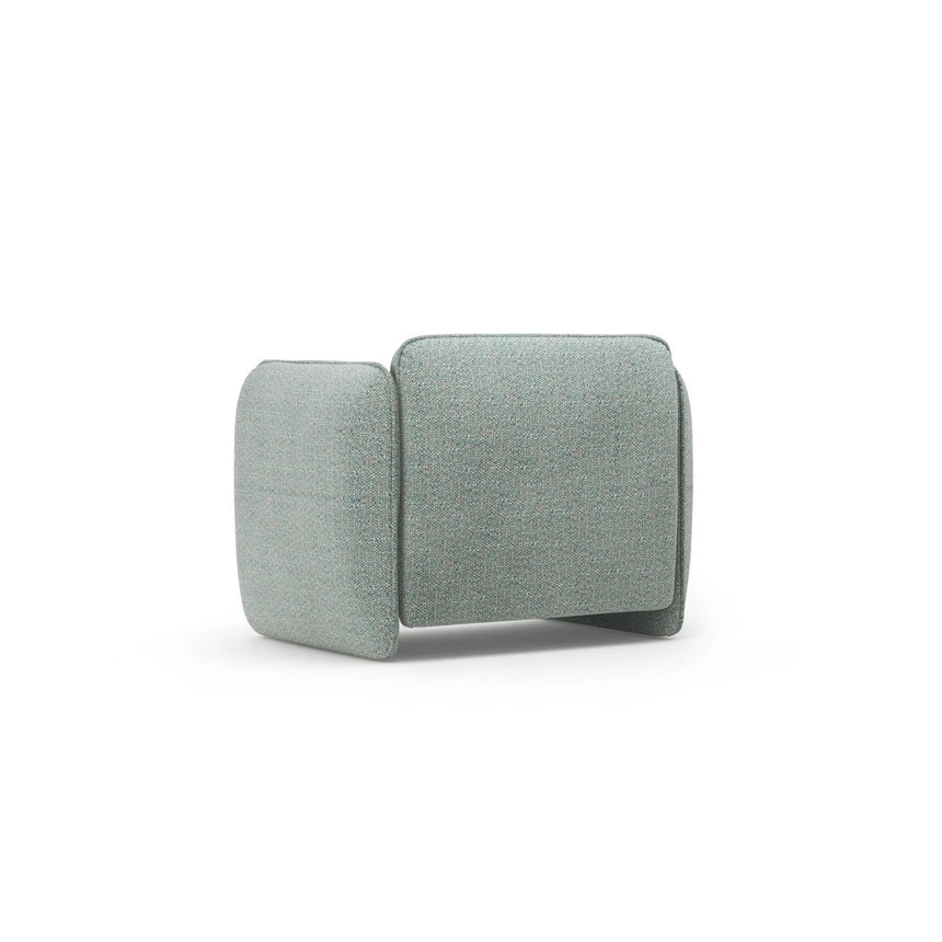 Georgia Sessel aus Chenille (SILENCIO 72) in Gedämpftes Blau, 105x90 cm – Bild 3