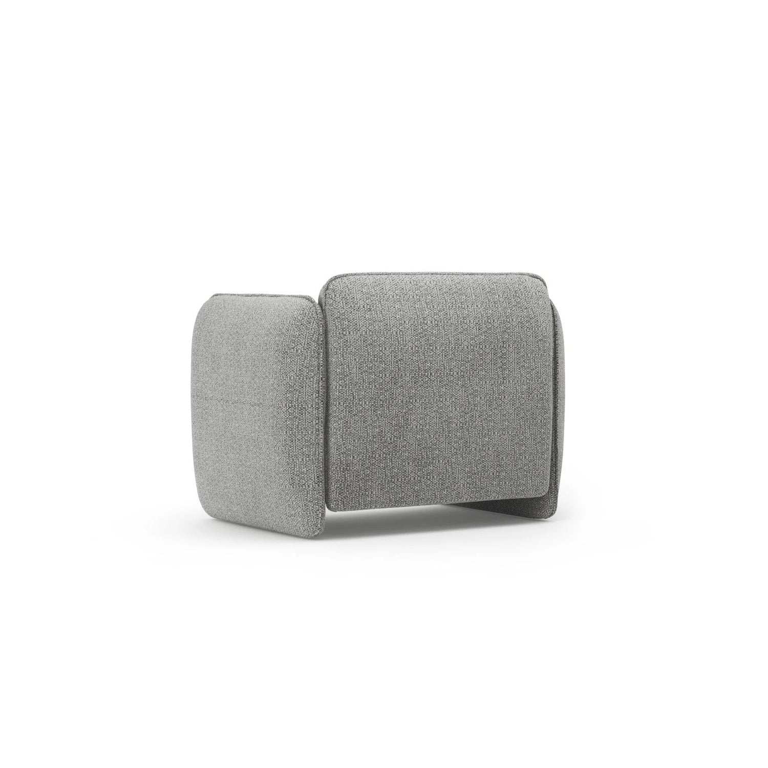 Georgia Sessel aus Chenille (SILENCIO 86) in Grau, 105x90 cm – Bild 3