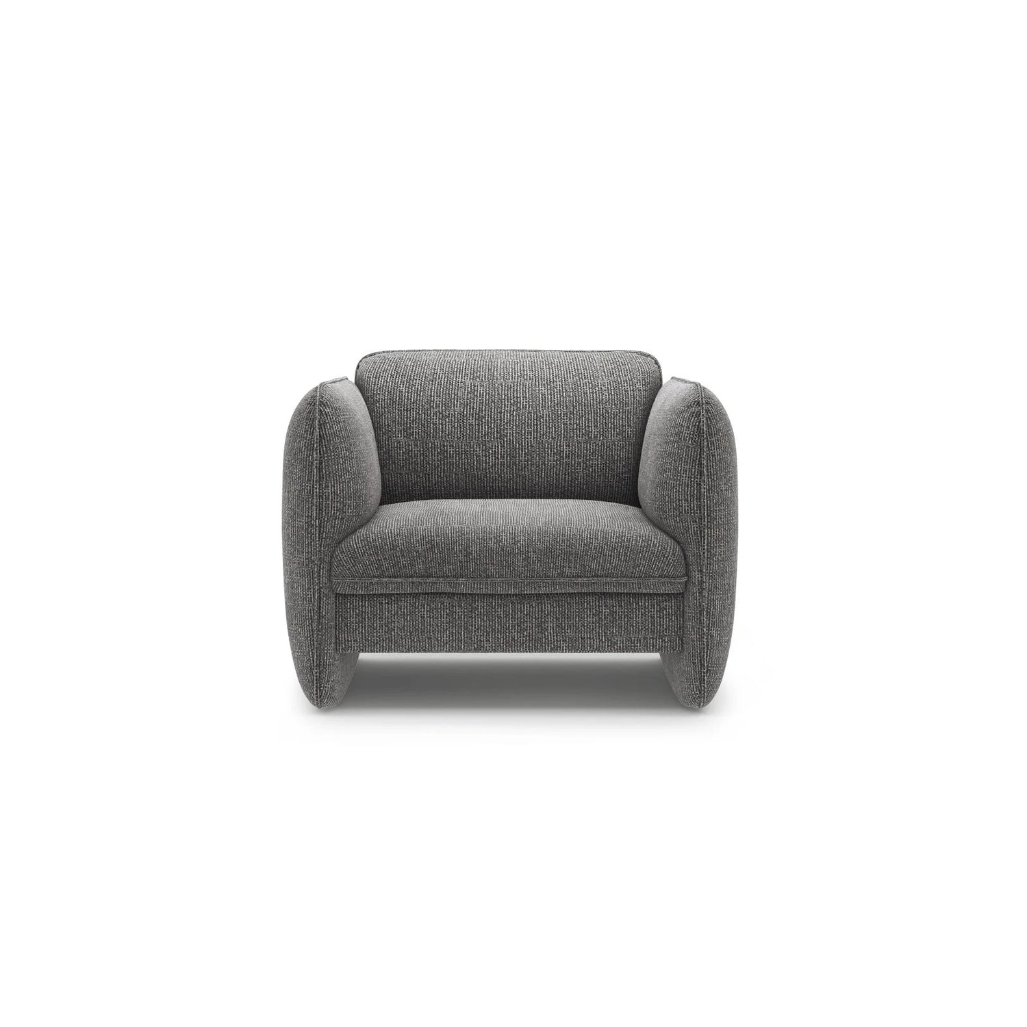 Georgia Sessel aus Chenille (SILENCIO 97) in Dunkelgrau, 105x90 cm – Bild 1