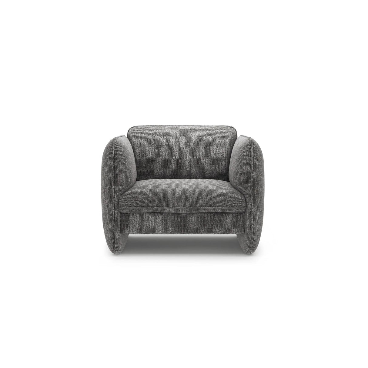 Georgia Sessel aus Chenille (SILENCIO 97) in Dunkelgrau, 105x90 cm – Bild 1
